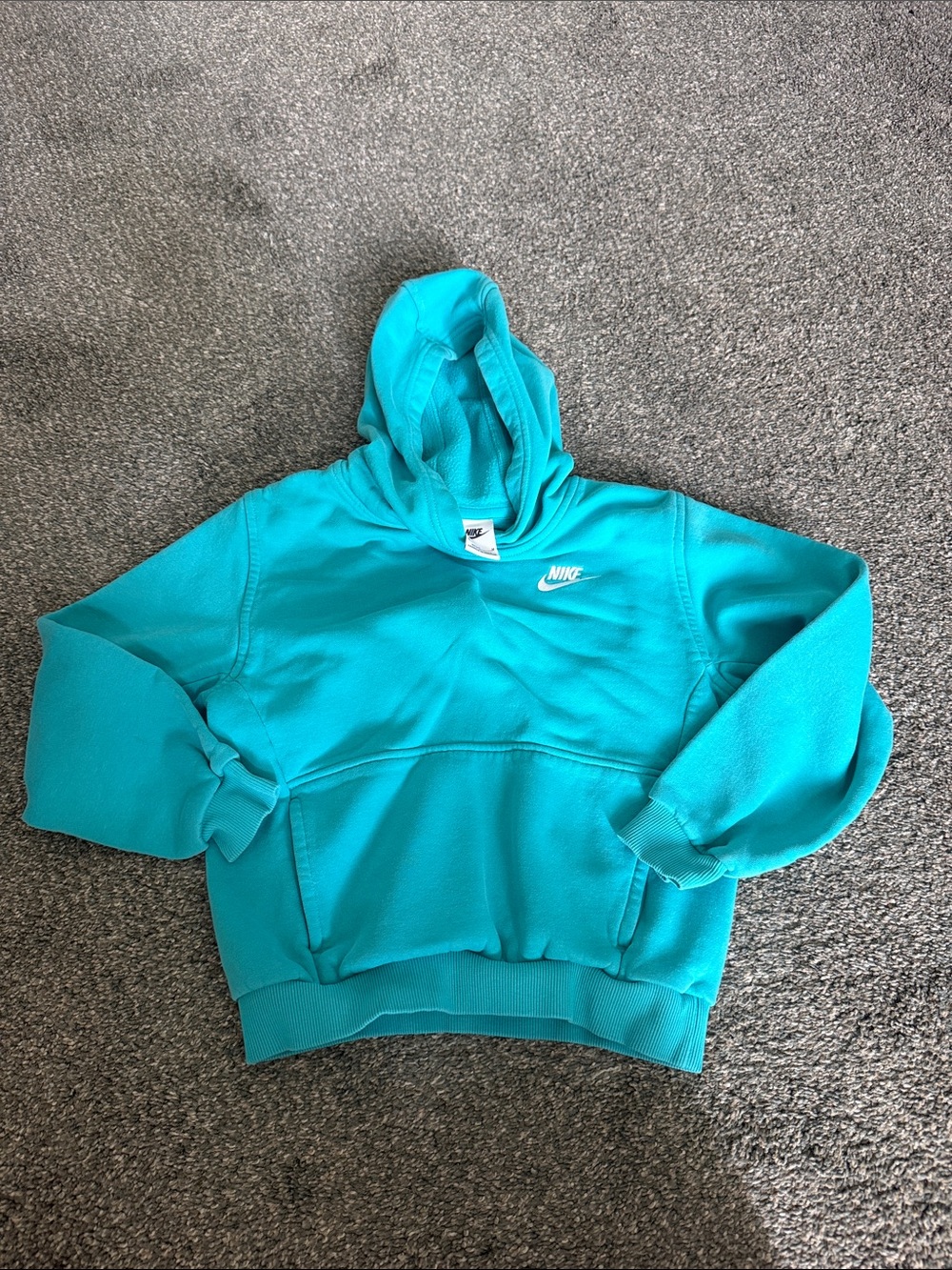Nike Teal Pullover Hoodie with White Swoosh